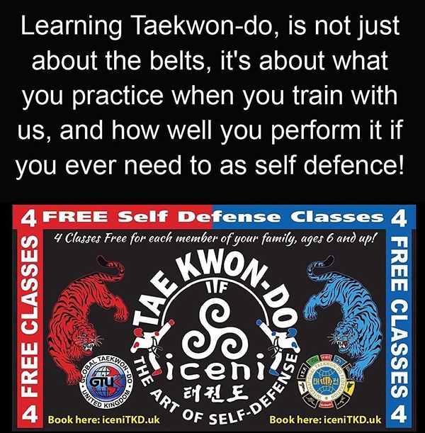 Learning Taekwon-do, is not just about the belts, it's about what you practice when you train with us, and how well you perform it if you ever need to for self defence!

iceniTKD.uk 

#taekwondo #selfdefense #selfdefence #beccles