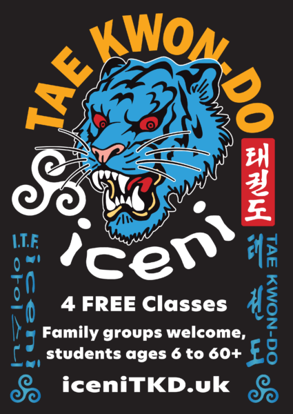 4 FREE Taekwon-do Classes. Family groups welcome, ages 6 to 60+! Book: iceniTKD.uk #martialarts #selfdefence #taekwondo #beccles #lowestoft